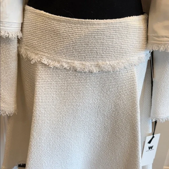 W by Worth Cream Blazer and Skirt Set - Picture 6 of 7